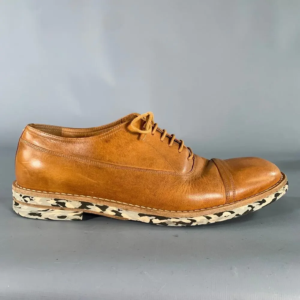 MAISON MARGIELA Size 9 Brown Multi-Color Leather Oxford Lace Up Shoes